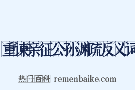 重谏亲征公孙渊疏反义词是什么意思的图片